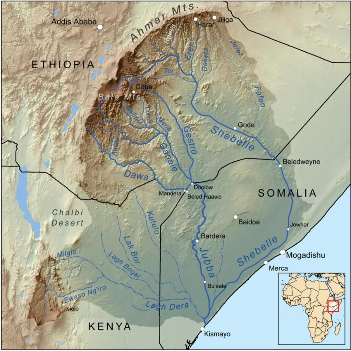 Birra concas hidrográficas mapa