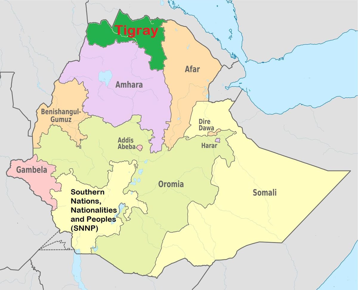 Birra tigray mapa