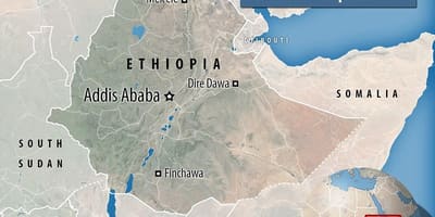 Danakil depresión Etiopía mapa