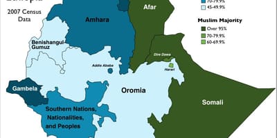 Mapa de dorze Etiopía