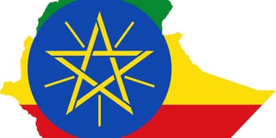 Mapa de Etiopía bandeira