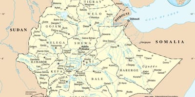 Mapa en Etiopía