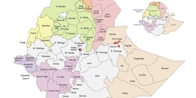 Etiopía woreda mapa
