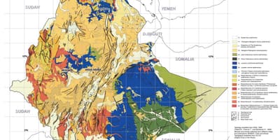 Mapa do mapa xeolóxico de Etiopía