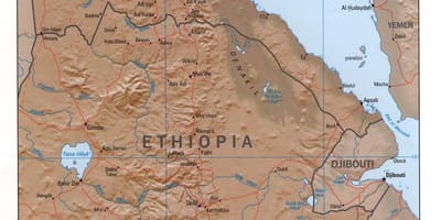 Mapa do norte de Etiopía