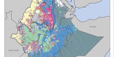 Mapa de solo mapa de Etiopía