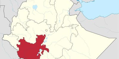 Mapa do sur de Etiopía
